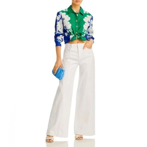 FarmRio Soft Garden Linen Blend Floral Shirt, NWT, Size XL - Picture 16 of 16